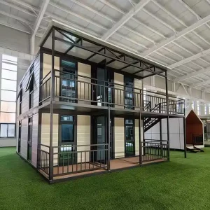 4 Bedroom 2 Story Luxury Modular Container Home Villa – Fully Furnished Prefabricated Portable House with Balcony