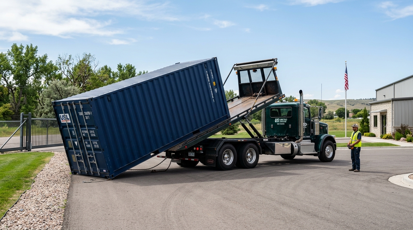 CONTAINER DIRECT LVP Tilt-Bed Delivery Truck